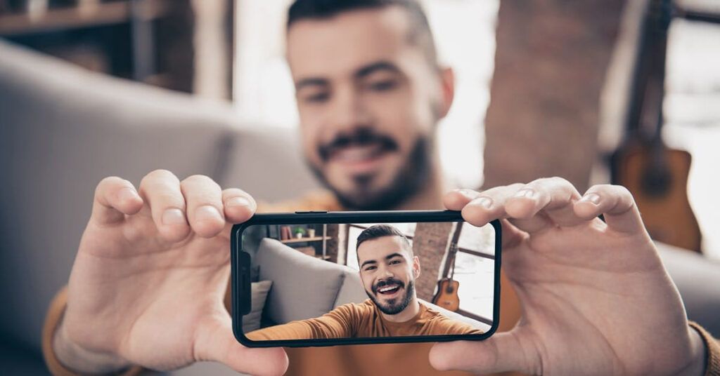 self shooting on iPhone