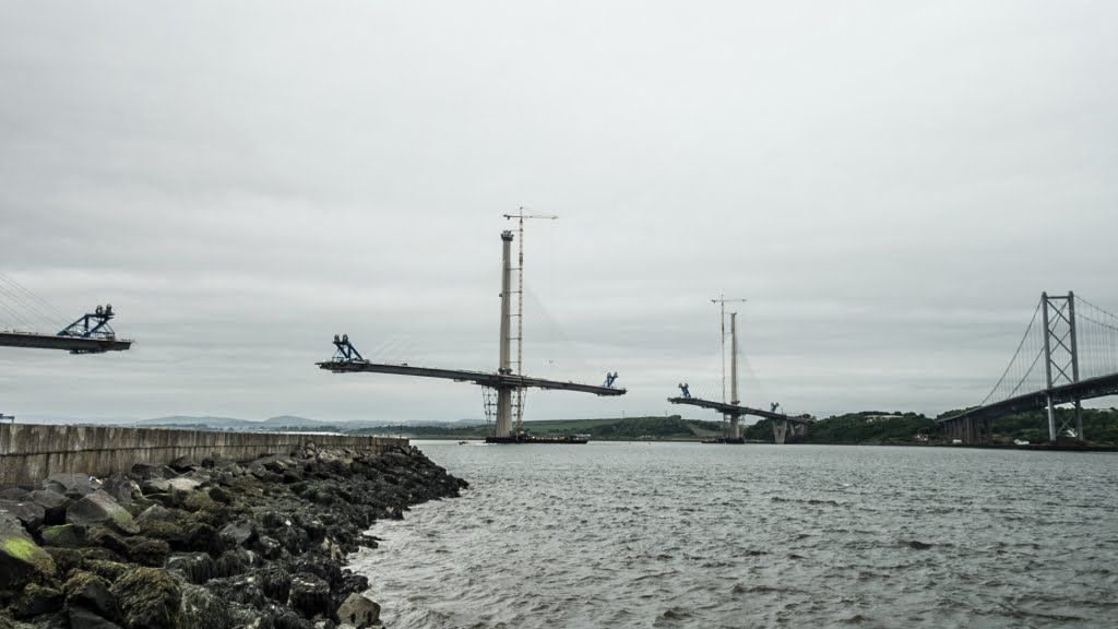 Drones Photography North Sea Coast Forth Road Bridges Filmed for BBC 2