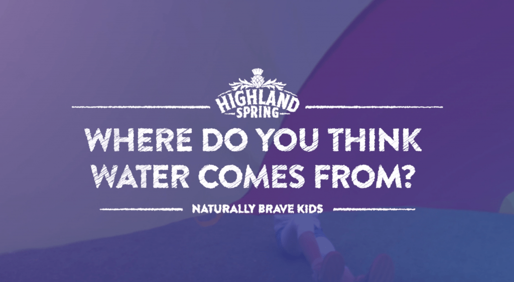 Highland Spring Online Content Screen Grab
