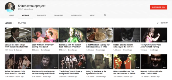 YouTube Channel 5ninthavenueproject