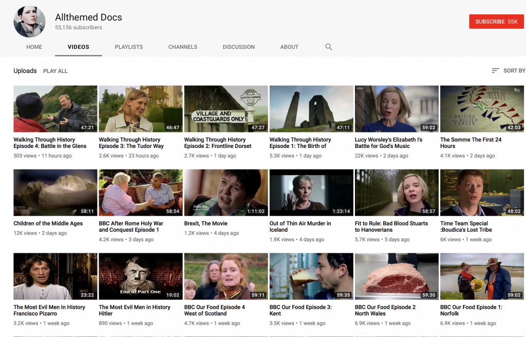 YouTube Channel Allthemed Docs