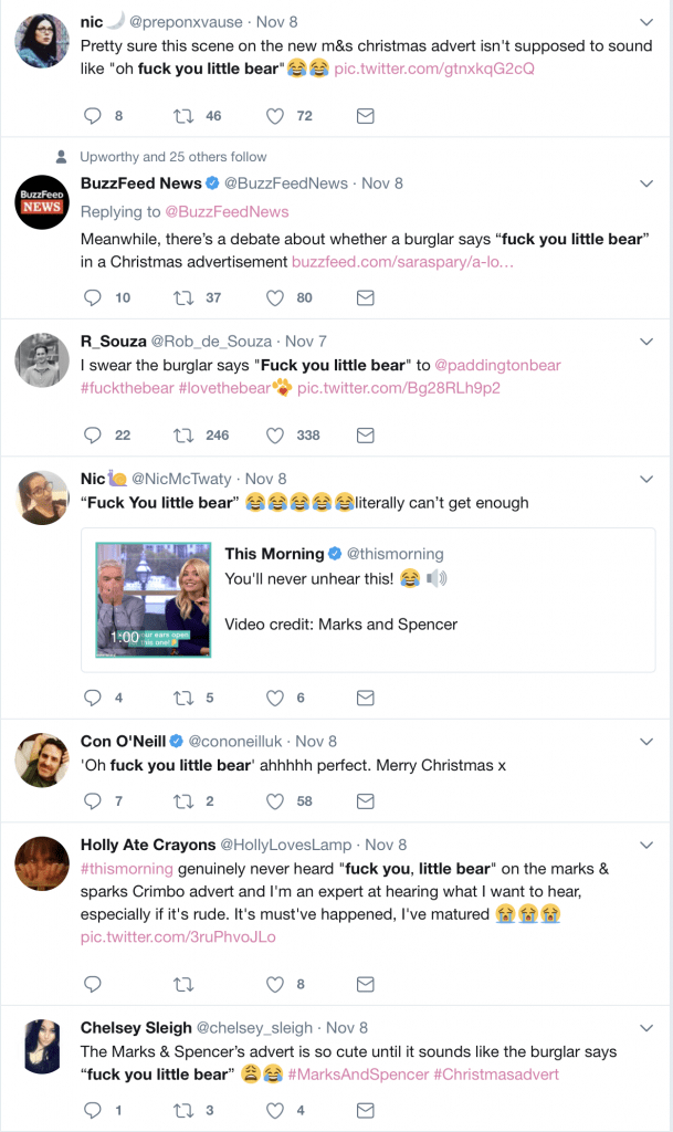 Paddington Bear Twitter Storm Comments 