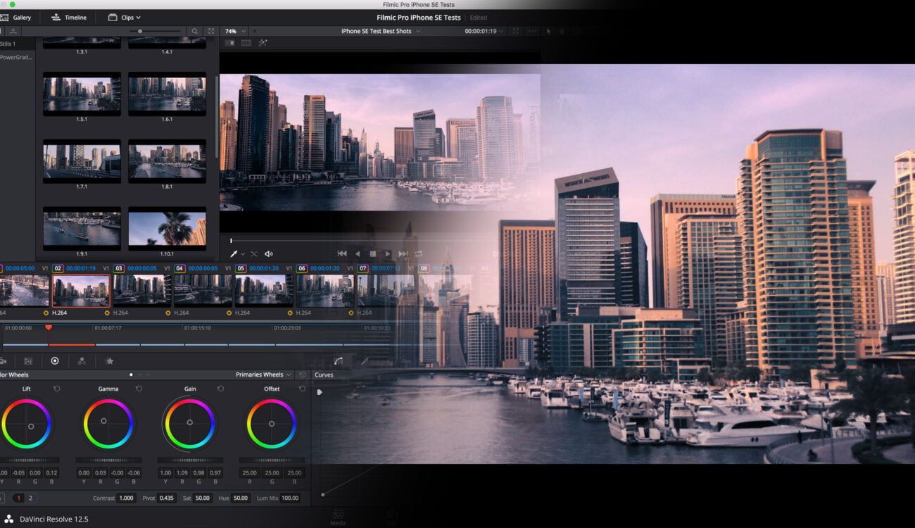 Colour grading in post production